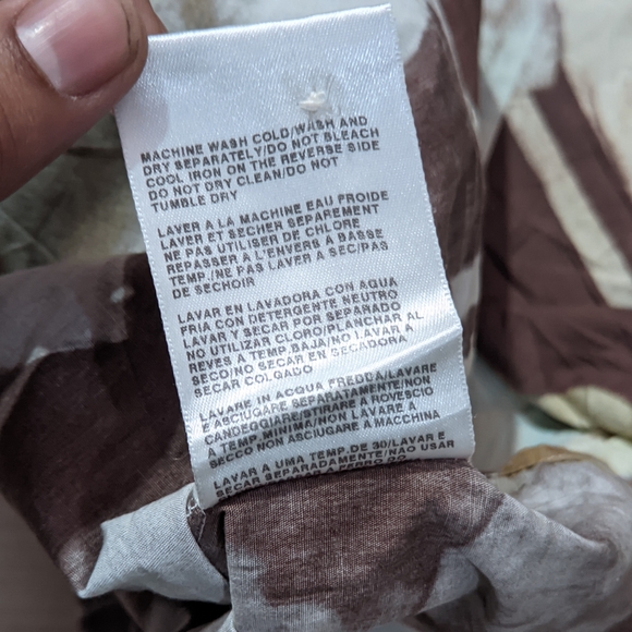 HUGO BOSS Man Brown Floral Print 100% Cotton Short Sleeve Shirt Size L - Picture 10 of 10